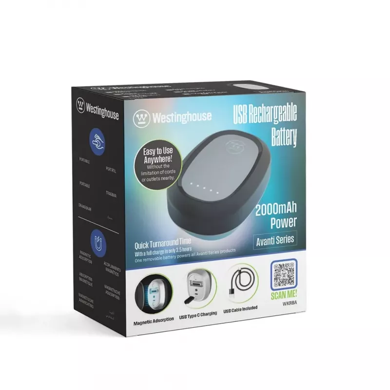 Westinghouse Avanti WKRBA USB-laetav AA liitiumioonaku 2-pakk
