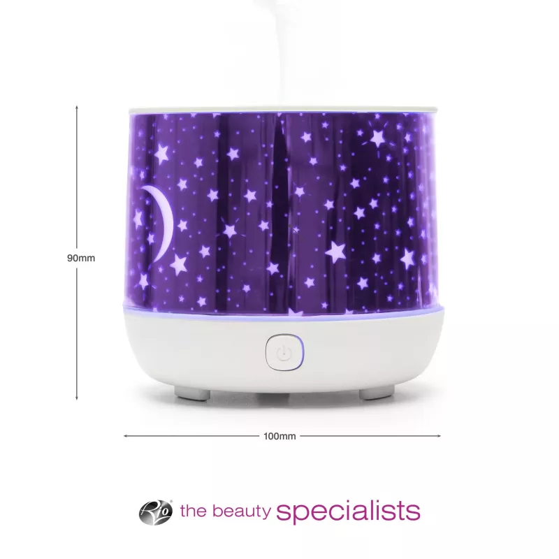 RIO DHNT-EU/1.4 Dream Time Ultraheli Aroomi Difuusor, Niisutaja ja Öövalgus, 120 ml, 7-värviline LED