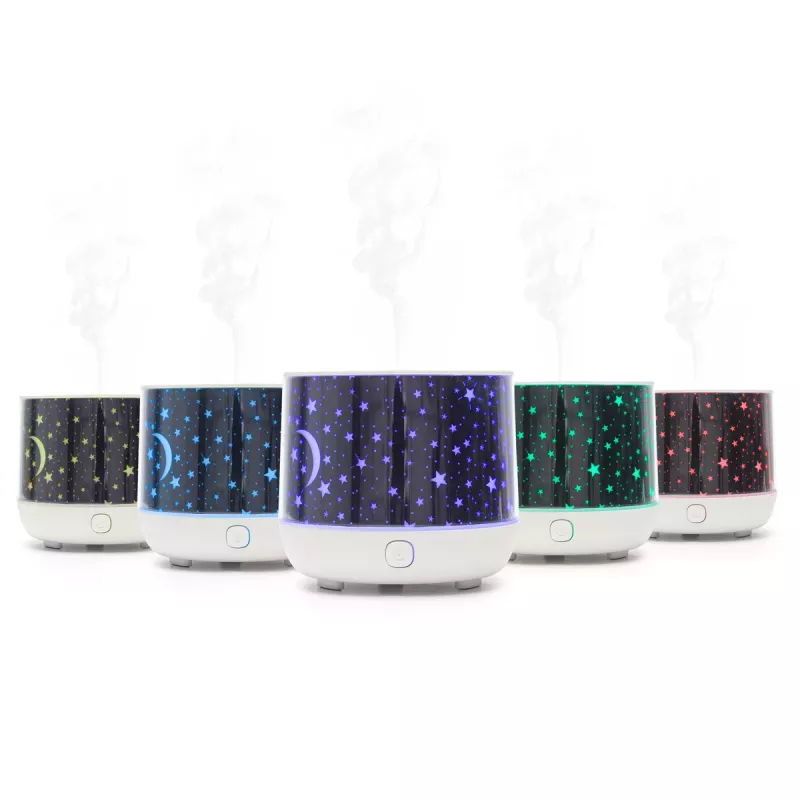 RIO DHNT-EU/1.4 Dream Time Ultraheli Aroomi Difuusor, Niisutaja ja Öövalgus, 120 ml, 7-värviline LED
