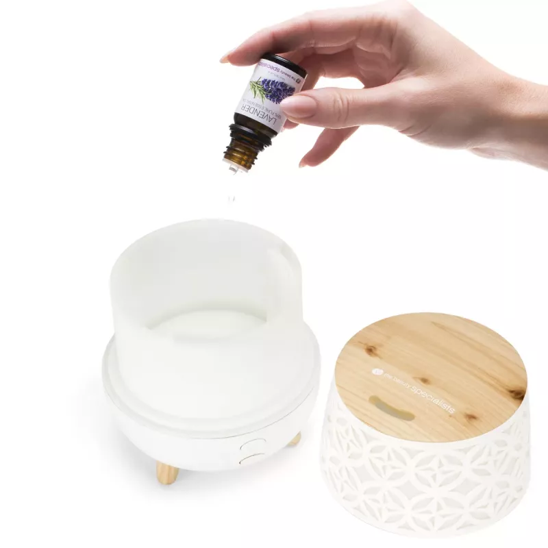 RIO DHTA-EU/1,2 TALIA Ultraheli Aromaõli Difuusor, 100ml, Valge Puidusüdamikuga Alus