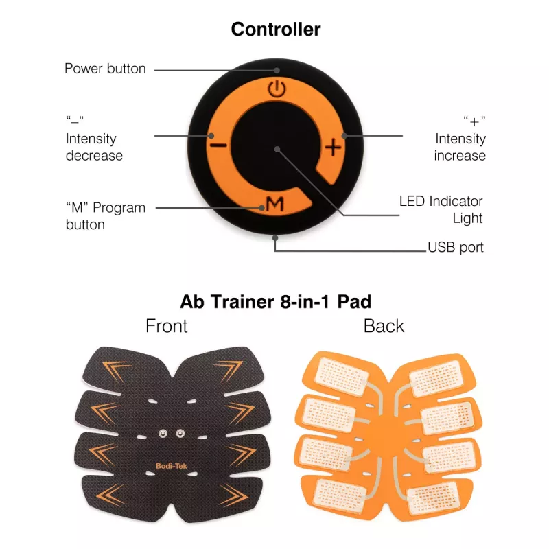 Bodi-Tek BT-ABTR5-EU/1.1 Ab Trainer Must/Oranž