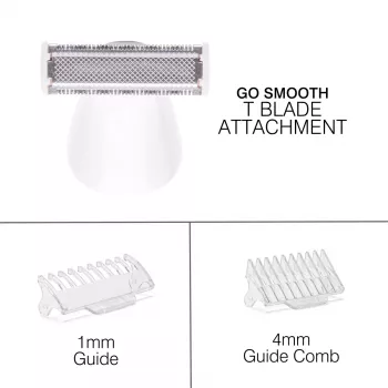 Rio SHTR-EU/1.3 Go Smooth 4-in-1 naiste raseerija ja bikiinitrimmer, valge