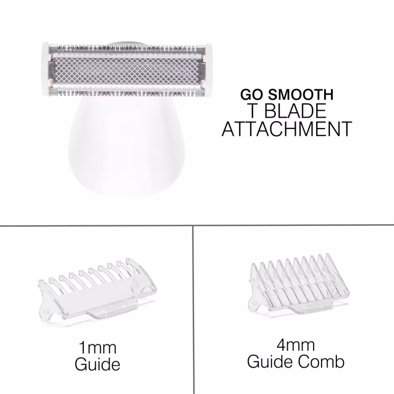 Rio SHTR-EU/1.3 Go Smooth 4-in-1 naiste raseerija ja bikiinitrimmer, valge