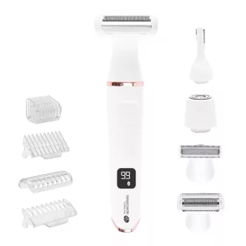 Rio SHTR-EU/1.3 Go Smooth 4-in-1 naiste raseerija ja bikiinitrimmer, valge