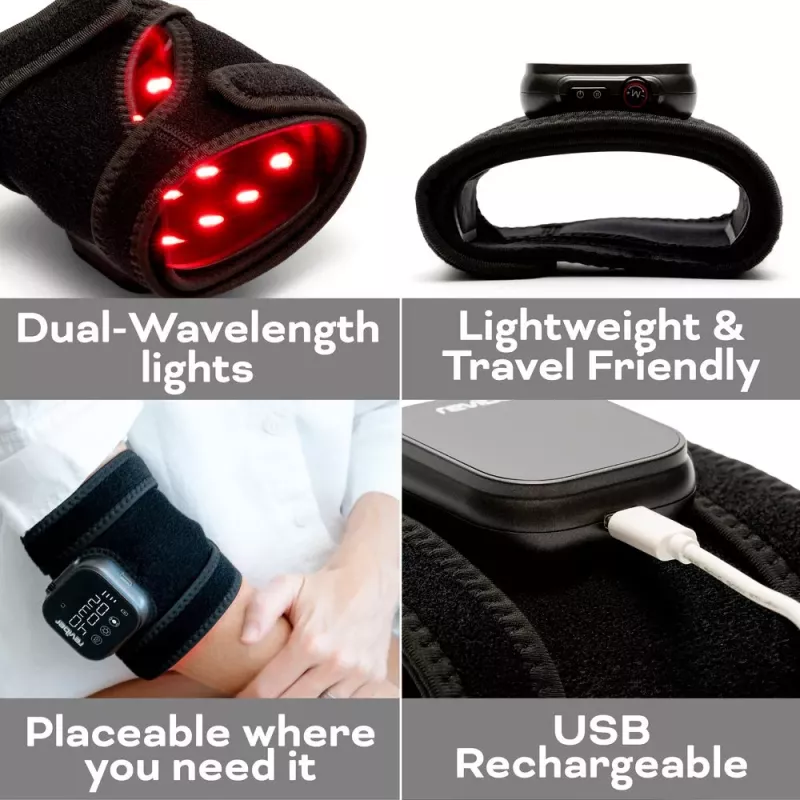 Reviber RV-MATP-EU Infrapunavalguse teraapiapad - 660nm ja 850nm, 120 LED-i, painduv neopreen