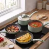 Progress BW14255G Neutrals 5-osaline pannikomplekt – sepistatud alumiinium, kiviefektiga mittekleepuv, induktsiooniga ühilduv