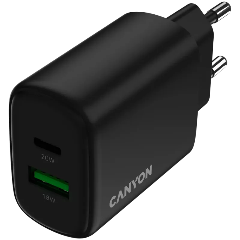 CANYON OnCharge 200 20W 1xPD 1xQC EU Must seinadapter