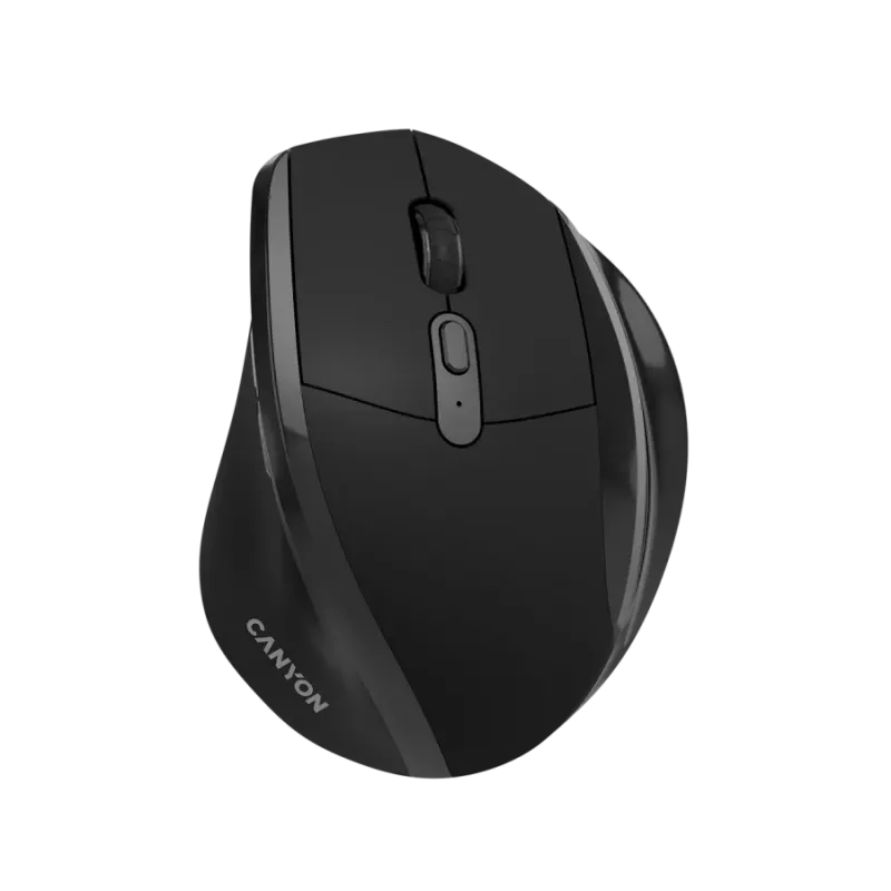 CANYON OnClick 17 Ergonomic Wireless Mouse 1600 DPI 6 Buttons Black