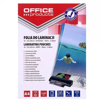 PBS CONNECT OFFICE PRODUCTS Lamineerimiskile A4 2x80 mikronit Läikiv 100 lehte Läbipaistev