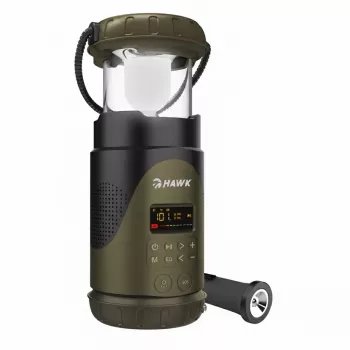 Hawk HWRDI430GN Raadio Päikesepatarei Dünamo Taskulambiga