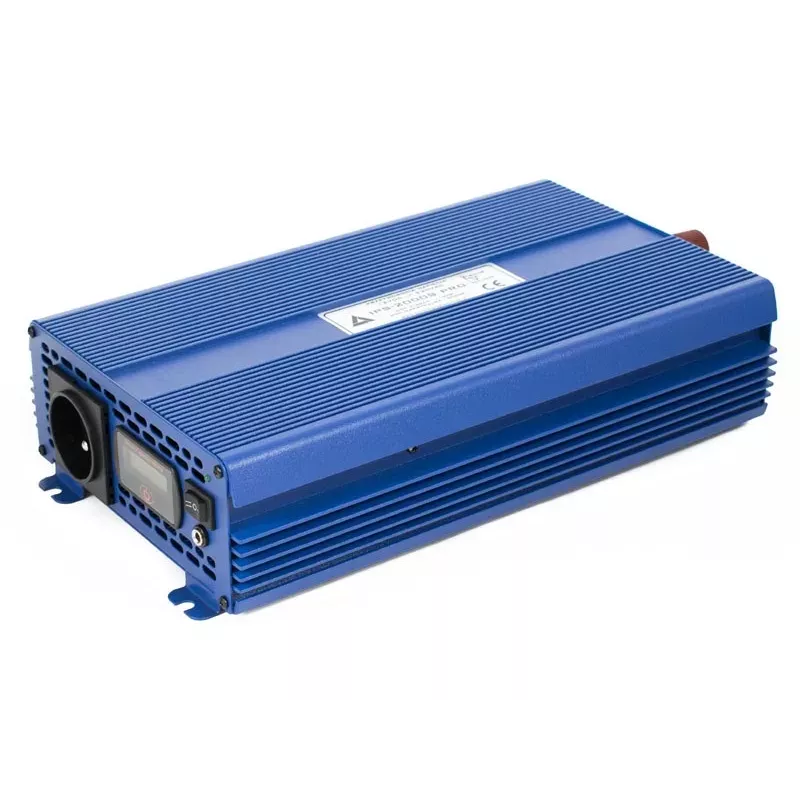 AZO Digital 24 VDC / 230 VAC ECO MODE SINUS IPS-2000S PRO 2000W puhas siinuslaine pinge muundur