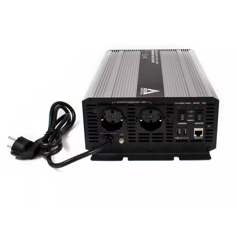AZO Digital UPS-4000SR Katkematu toiteallikas 4000VA/2000W puhas siinuslaine 12V DC kuni 230V AC Line-Interactive UPS AVR-iga