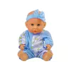 LEAN TOYS Blue Baby Doll Potty Drink Pee 24 cm