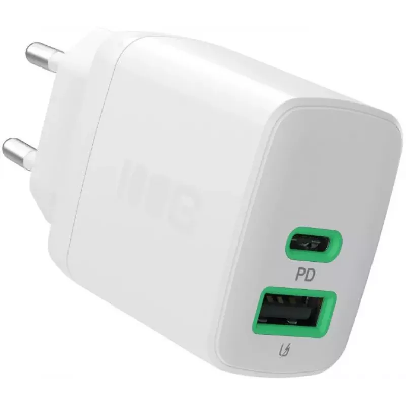 Green Cell PowerSource Duo30 30W USB-C & USB-A Laadija Valge