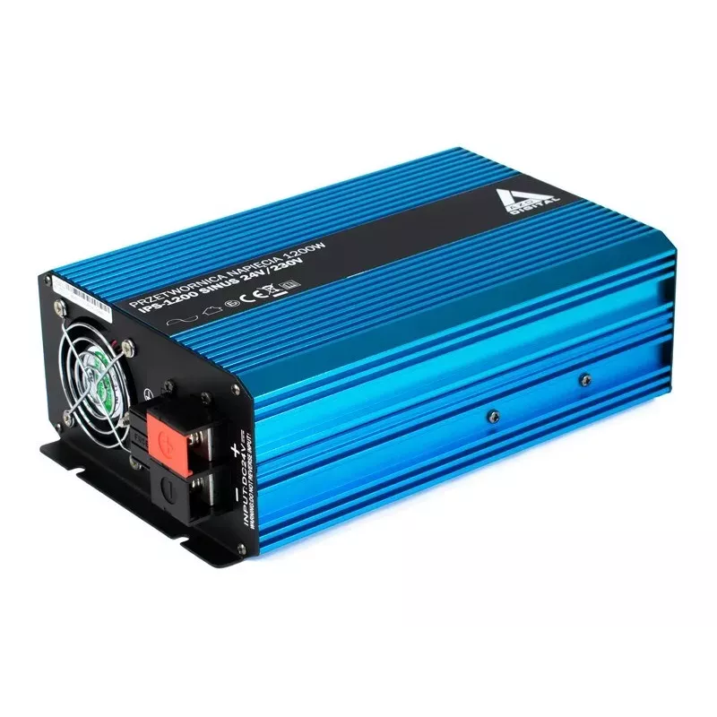AZO Digital 24 VDC / 230 VAC Converter SINUS IPS-1200S 1200W Pure Sine Wave Inverter