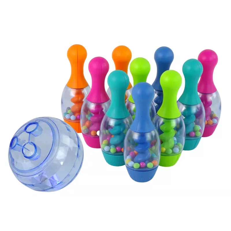 LEAN TOYS Oskusmäng Keegel Iridescent pallide ja alusega