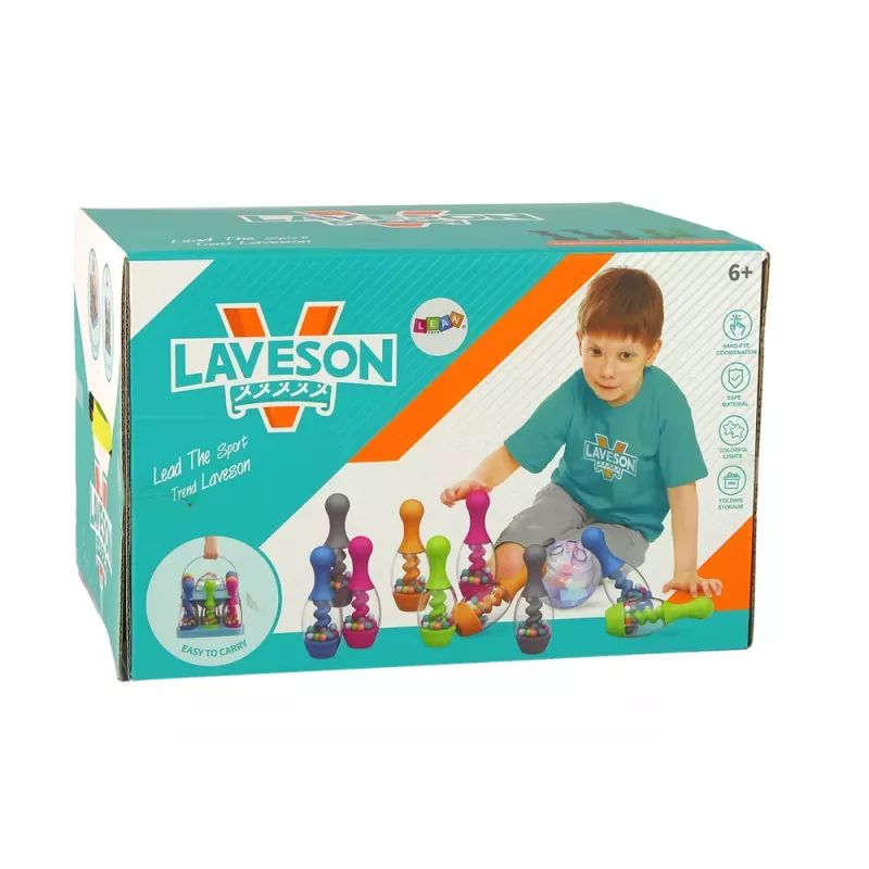 LEAN TOYS Oskusmäng Keegel Iridescent pallide ja alusega