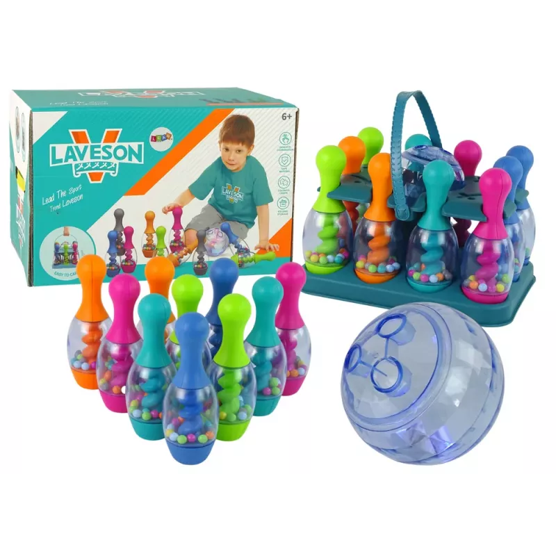 LEAN TOYS Oskusmäng Keegel Iridescent pallide ja alusega