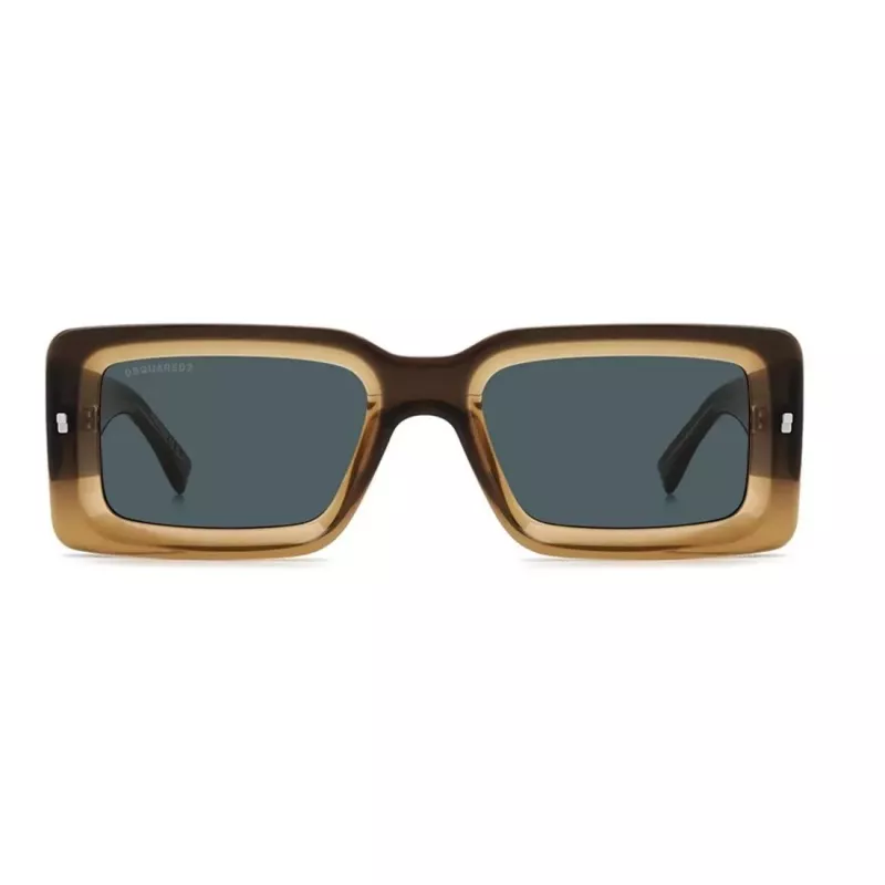 DSQUARED2 D2-0142-S-9EN meeste päikeseprillid - must atsetaatraam, hallid polükarbonaat läätsed, 52 mm
