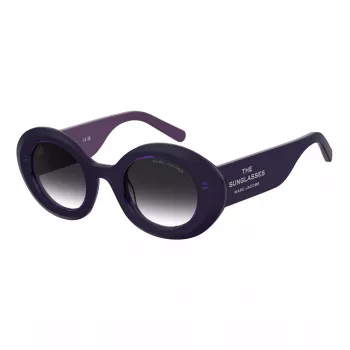 THE MARC JACOBS Naiste Päikeseprillid MARC799SRY8 Havana atsetaatne kandiline raam pruuni gradiendi läätsedega 47/24/140 mm