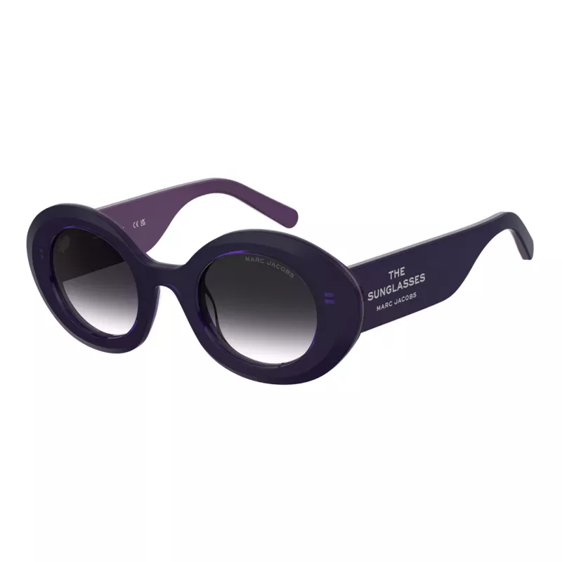 THE MARC JACOBS Naiste Päikeseprillid MARC799SRY8 Havana atsetaatne kandiline raam pruuni gradiendi läätsedega 47/24/140 mm