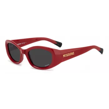 MISSONI Naiste ristkülikukujulised päikeseprillid MIS0221SC9A - Pruun Havana atsetaatraamiga pruunide gradientpolükarbonaatklaasidega - 50/19/130 mm
