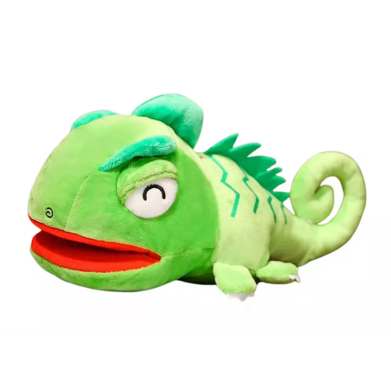 LEAN TOYS Plush Green Dragon Mascot Puppet 30 cm