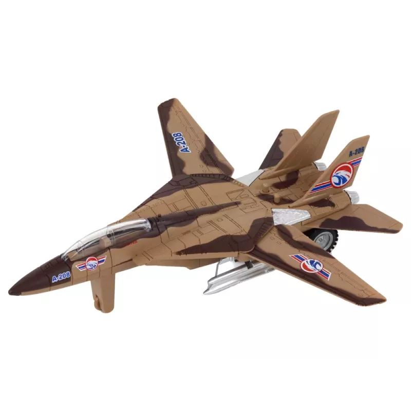 LEAN TOYS Military Airplane Powered Fighter Moro Lights Sounds Mix