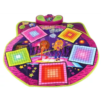 LEAN TOYS Laste Tantsumatt Patareitoitega Valgus Heli Tantsimiseks 91cm x 93cm