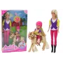 LEAN TOYS Anlily nukukomplekt lapse ja poniga, hobusefarm