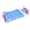 LEAN TOYS Nukumööbli komplekt voodi, riidekapp, tualettlaud 29-30 cm moenukkudele, roosa, 3 tükki