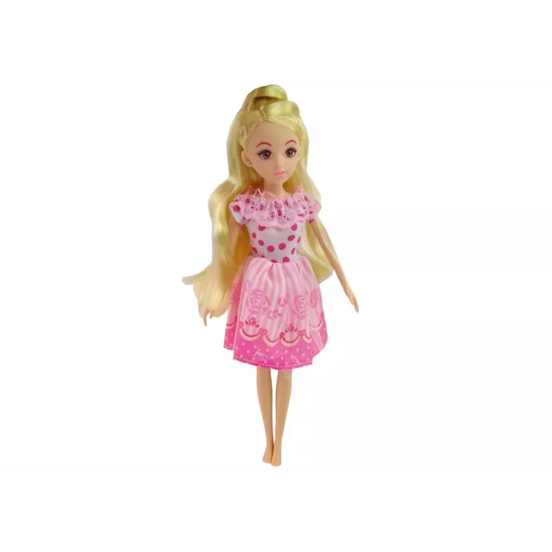 LEAN TOYS Nukumööbli komplekt voodi, riidekapp, tualettlaud 29-30 cm moenukkudele, roosa, 3 tükki