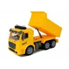 LEAN TOYS Tipper Set 1:14 RC Dump Truck with Road Signs, Lights & Speed Camera - Yellow