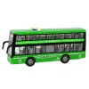 LEAN TOYS Battery Operated Double Decker Bus Lights Sounds Friction Drive Green
