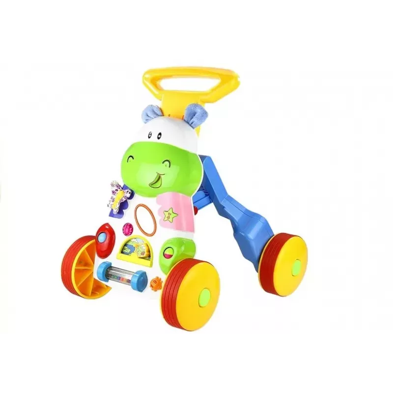 LEAN TOYS Imikute ja väikelaste tõukemänguasi Jõehobu Helid Kõristid Krõbinad Peegel