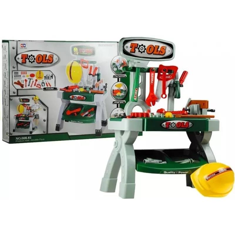 LEAN TOYS Laste Töölaud Mängukomplekt Tööriistade ja Kruustangiga Isetegemise Töötuba