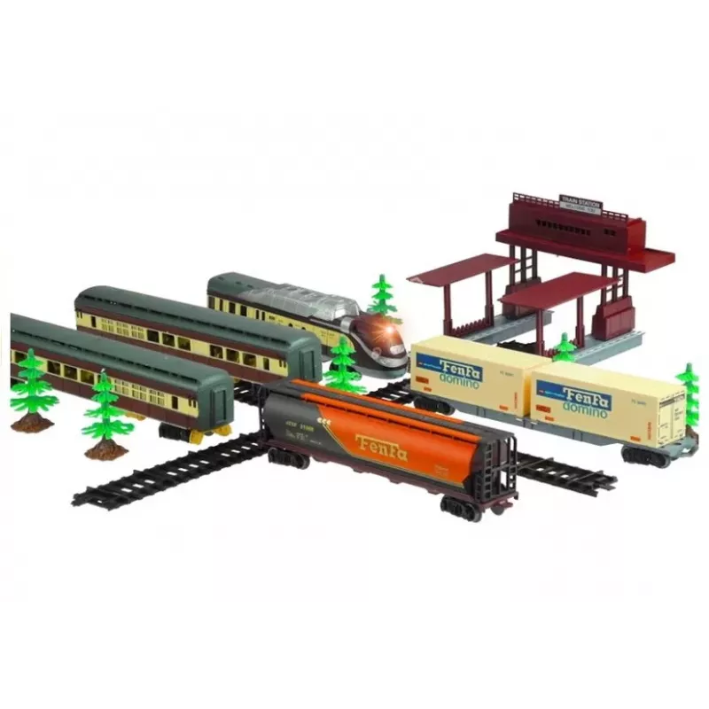 LEAN TOYS Fenfa Electric Train Set 5 Wagons Accessories
