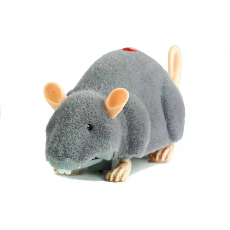 LEAN TOYS Big RC Mouse Toy on Wheels Grey - Make a Prank