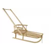 LEAN TOYS Sled With Backrest, Wooden Pusher, Wooden Handle