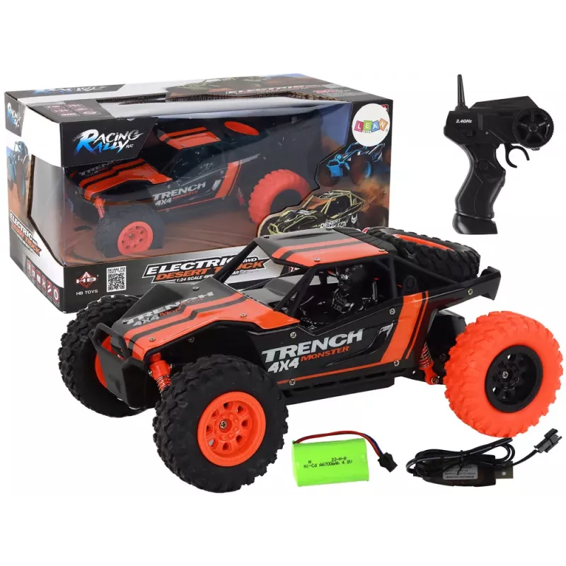LEAN TOYS Kaugjuhitav Maastikuauto R/C 1:24 Oranž
