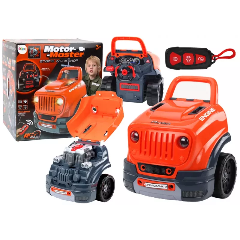 LEAN TOYS Workshop Car Engine Disassembly DIY Kit Orange