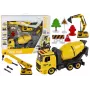 LEAN TOYS Ehitusmasinad Heli Valgus 1:12 DIY Betoonisegisti Kraana Ekskavaator