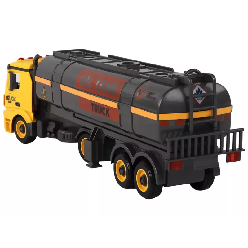 LEAN TOYS DIY Tank Truck For Assembling and Disassembling Yellow Lights Sound