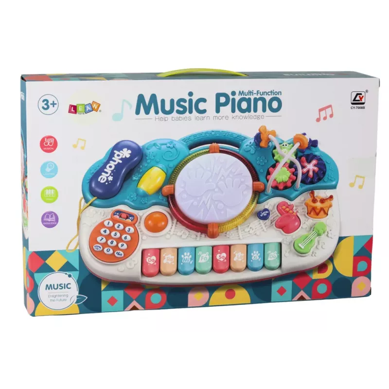 LEAN TOYS Organ Piano Educational Music Drum Sounds Light