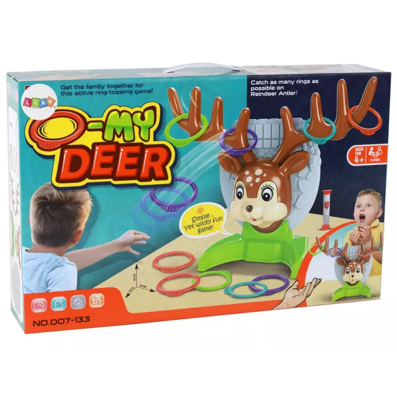LEAN TOYS Family Arcade Game - Throwing a Hoop at a Deer