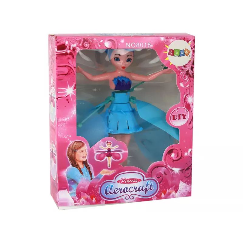 LEAN TOYS Kätega juhitav maagiline sinine haldjas lendav nukk