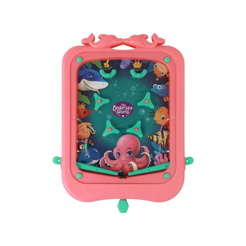 LEAN TOYS Mini Pinball Arcade Game Pink Ball Game