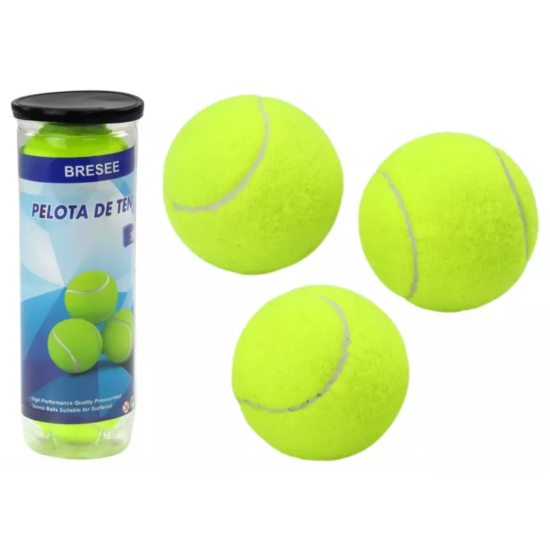 LEAN TOYS Tennis Balls Yellow Tennis Ball Set of 3 pcs.