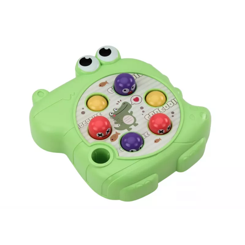 LEAN TOYS Arcade Game Wac A Mole Crocodile Green Hammer