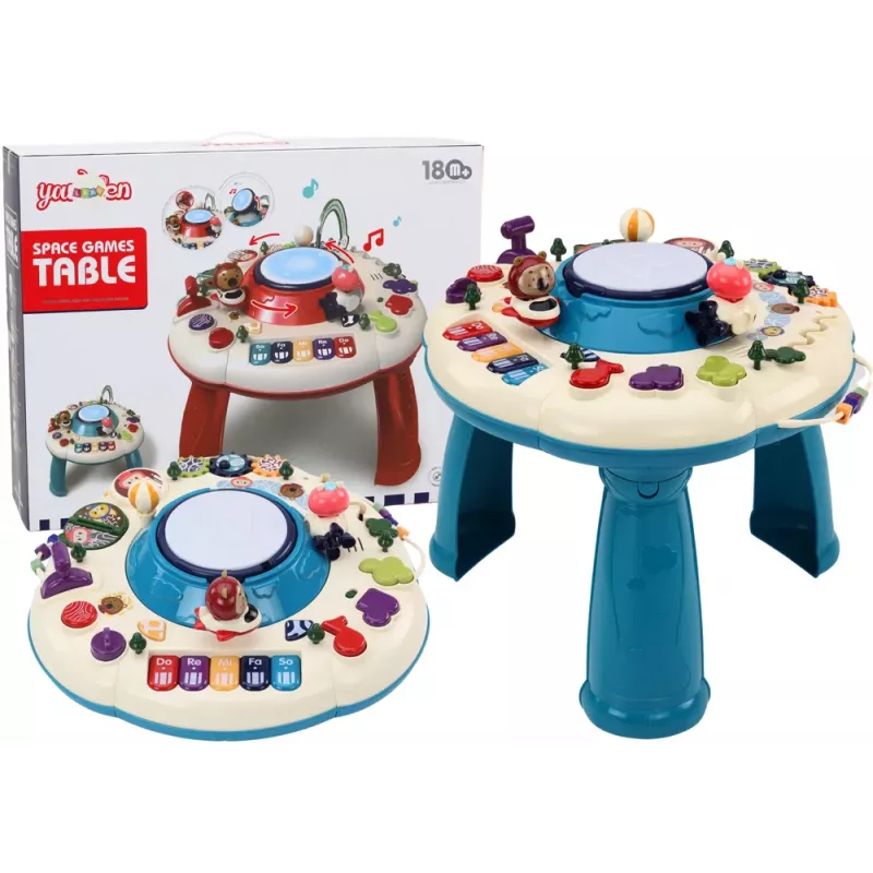 LEAN TOYS Interaktiivne Õppepaneel Laua Klaver Trumm Sinine